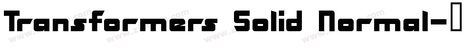 Transformers Solid Normal字体转换